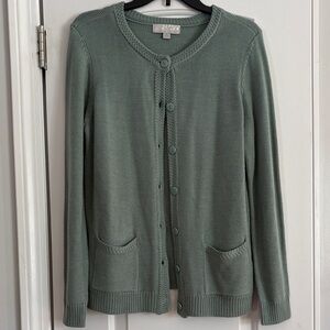 Carolyn Taylor Sage Green Cardigan Sweater
